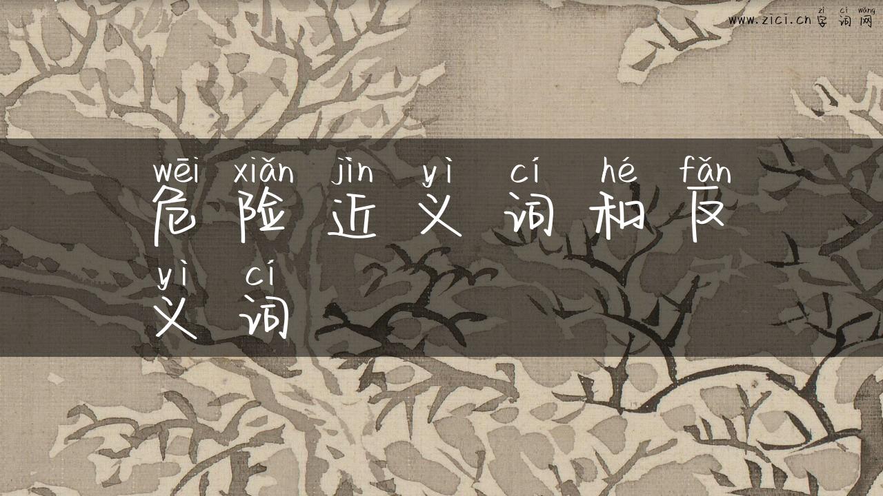 危险近义词和反义词