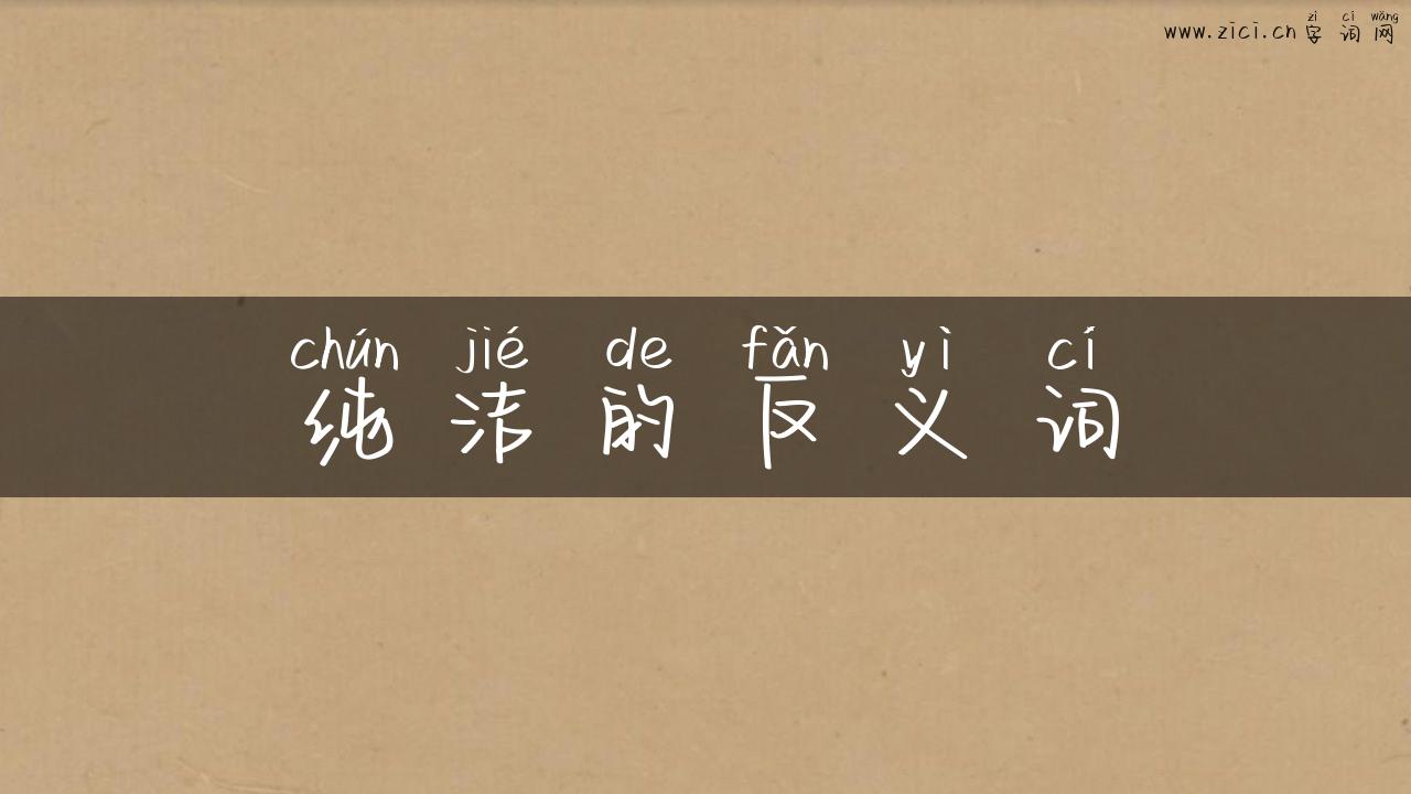 纯洁的反义词