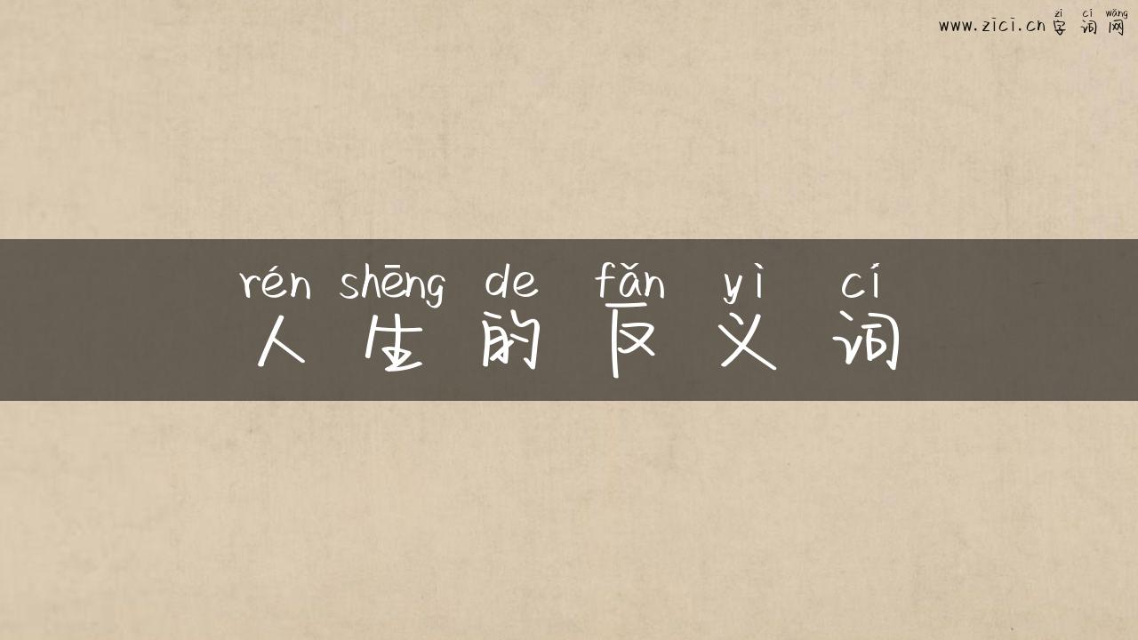 人生的反义词