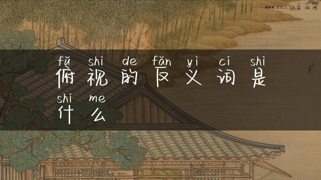 俯视的反义词是什么