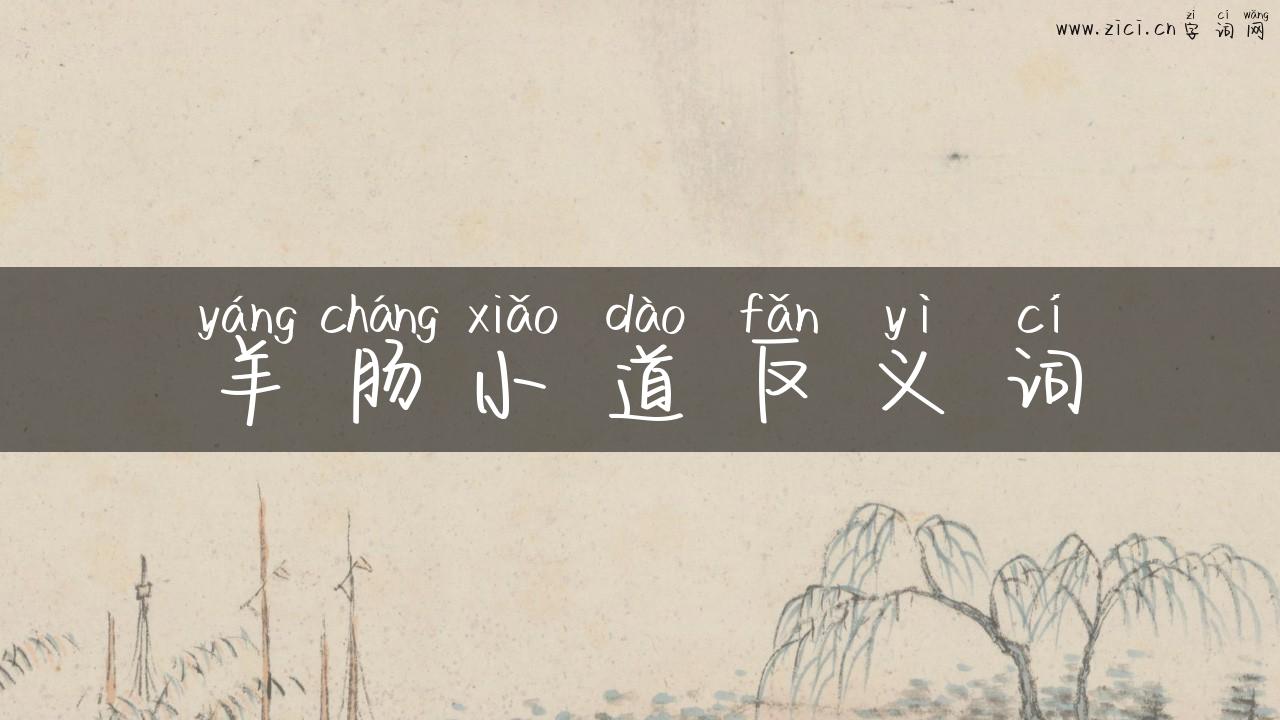 羊肠小道反义词