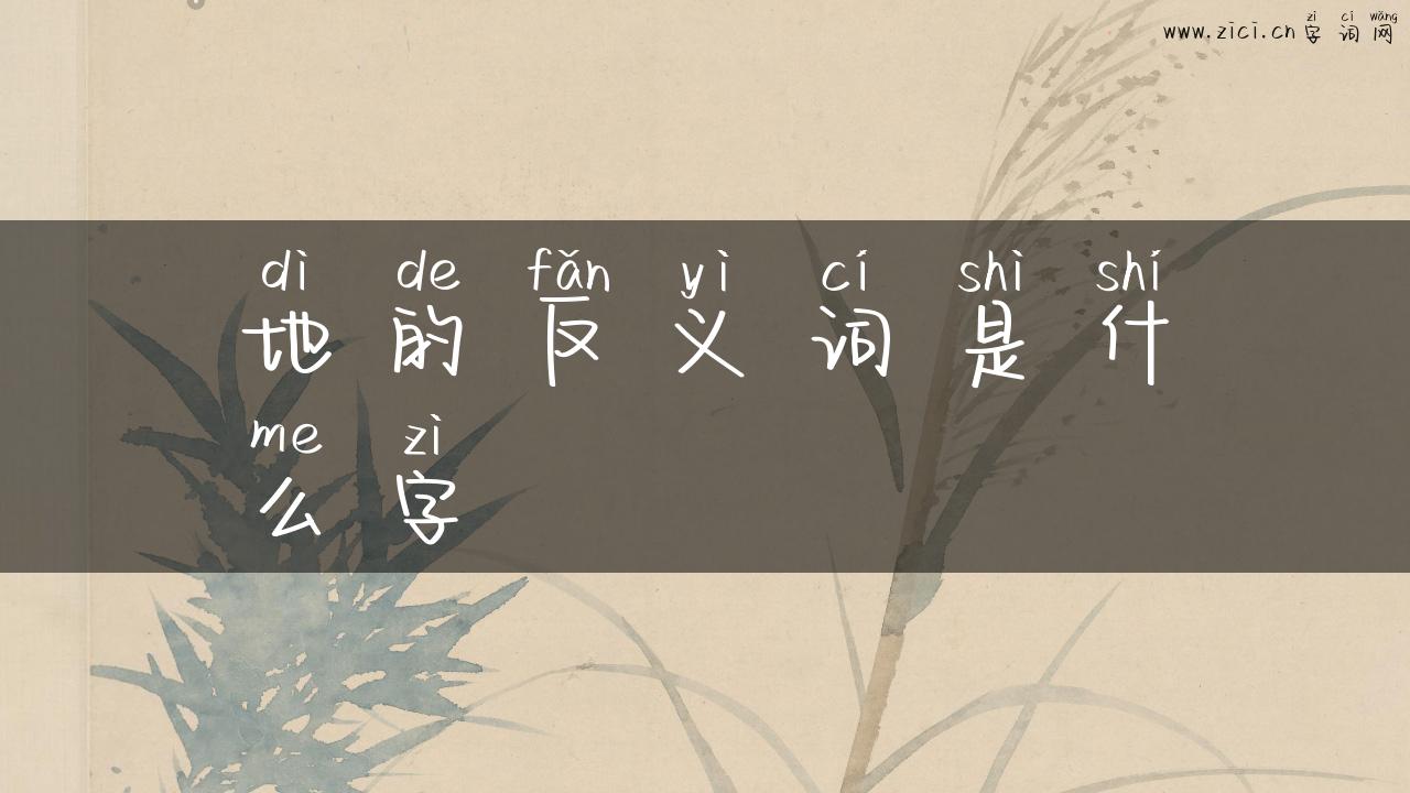 地的反义词是什么字