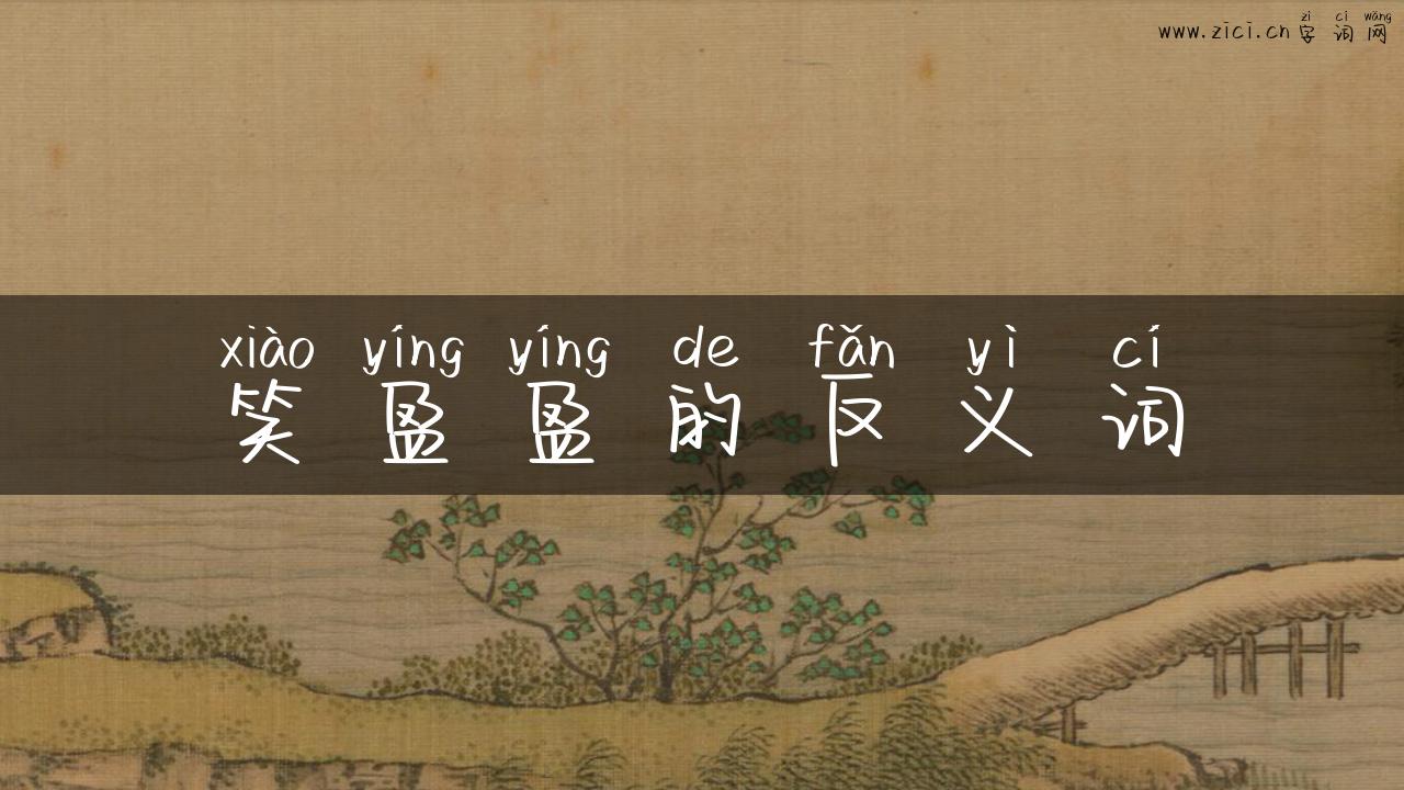 笑盈盈的反义词