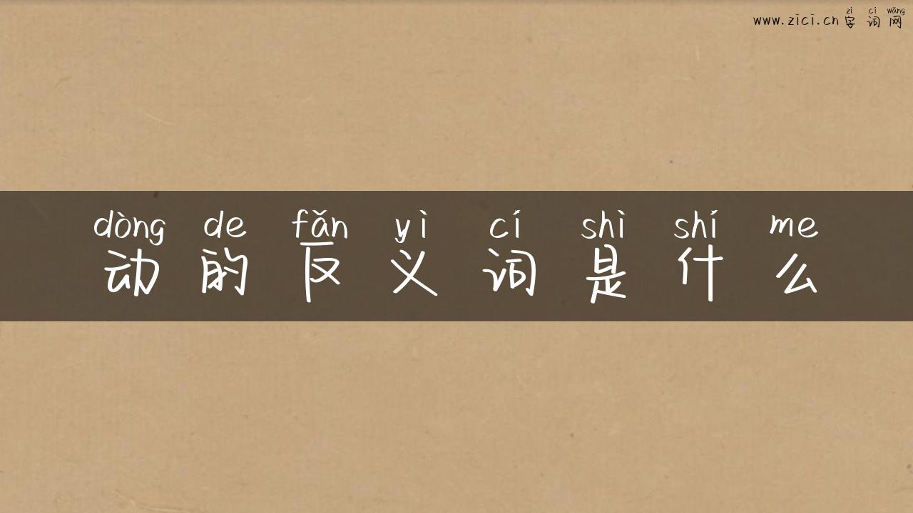 动的反义词是什么