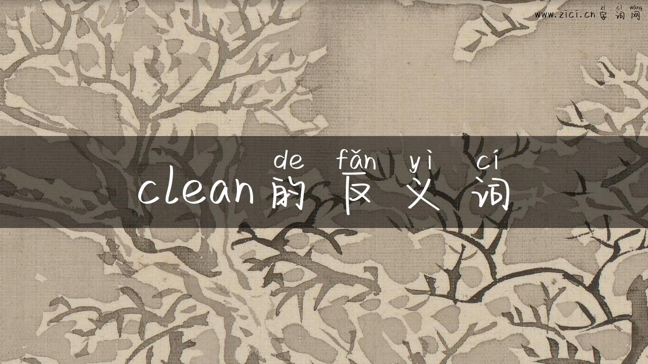 clean的反义词
