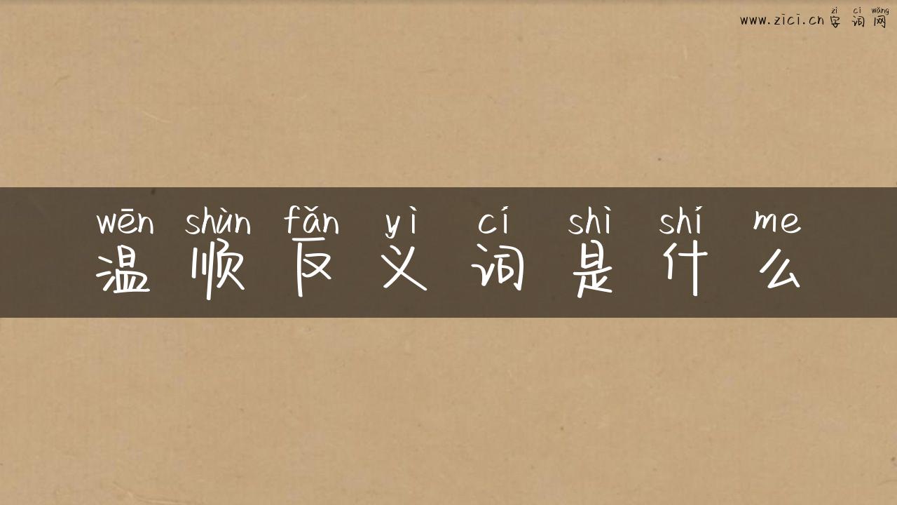 温顺反义词是什么