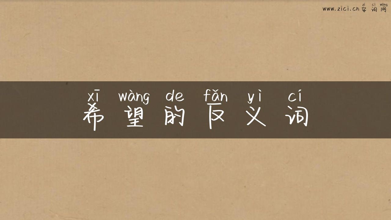 希望的反义词