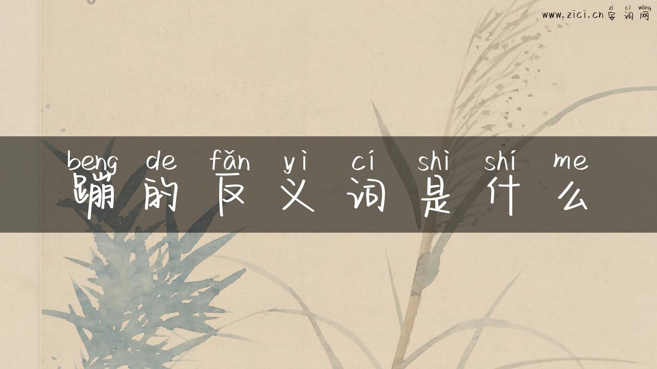 蹦的反义词是什么