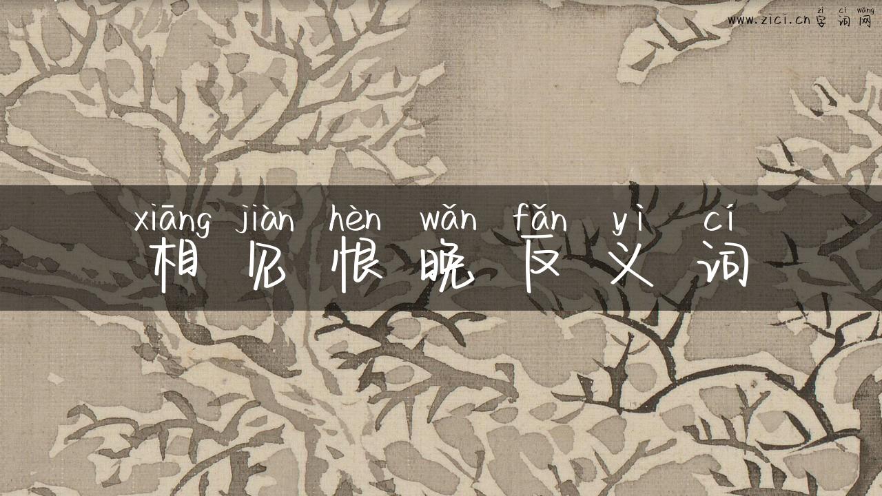相见恨晚反义词