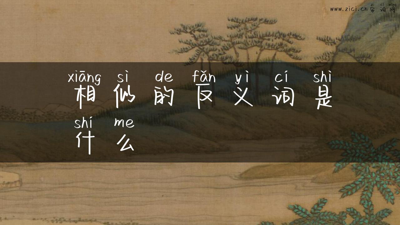 相似的反义词是什么