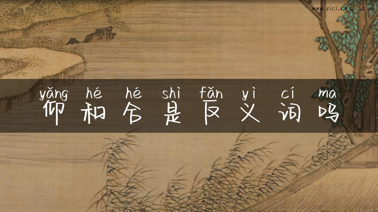 仰和合是反义词吗