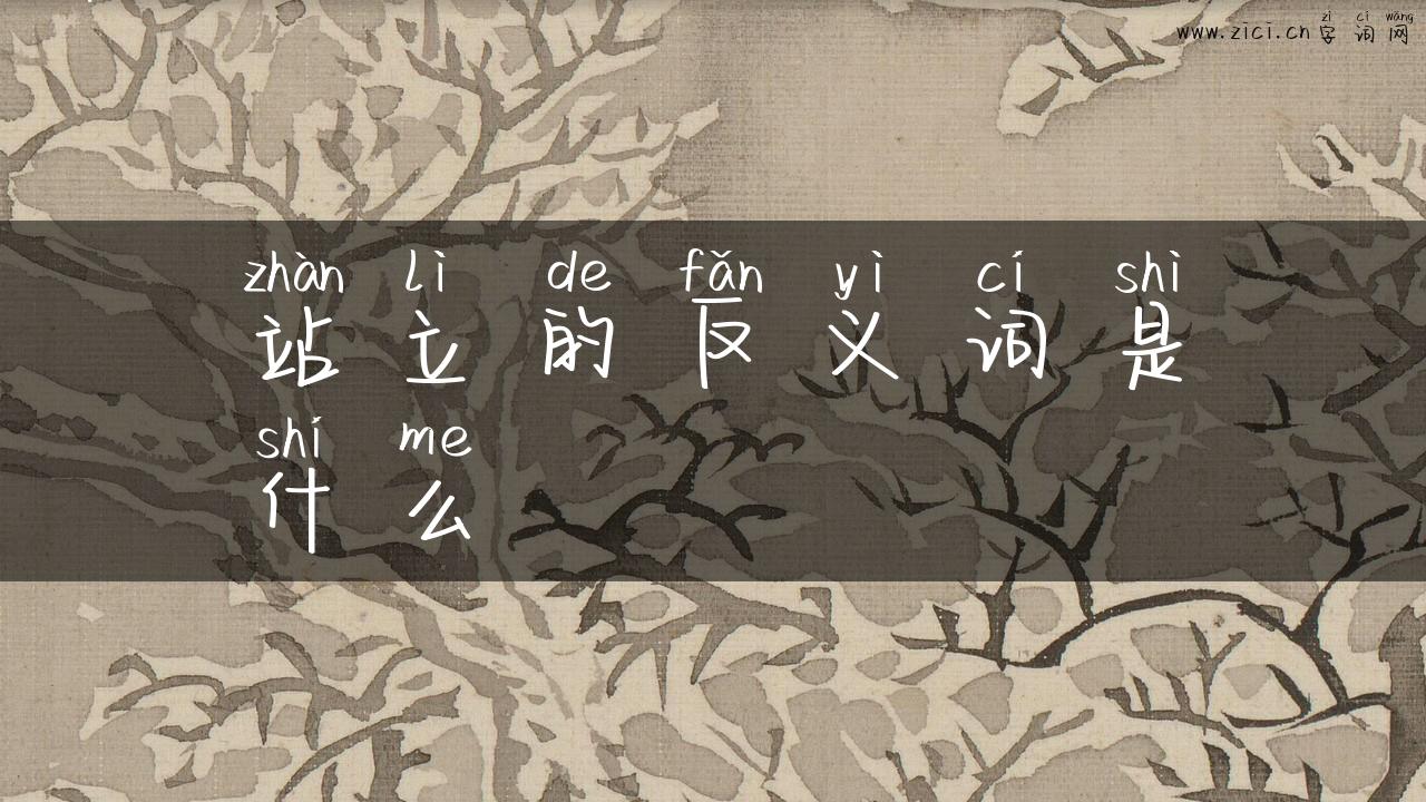 站立的反义词是什么