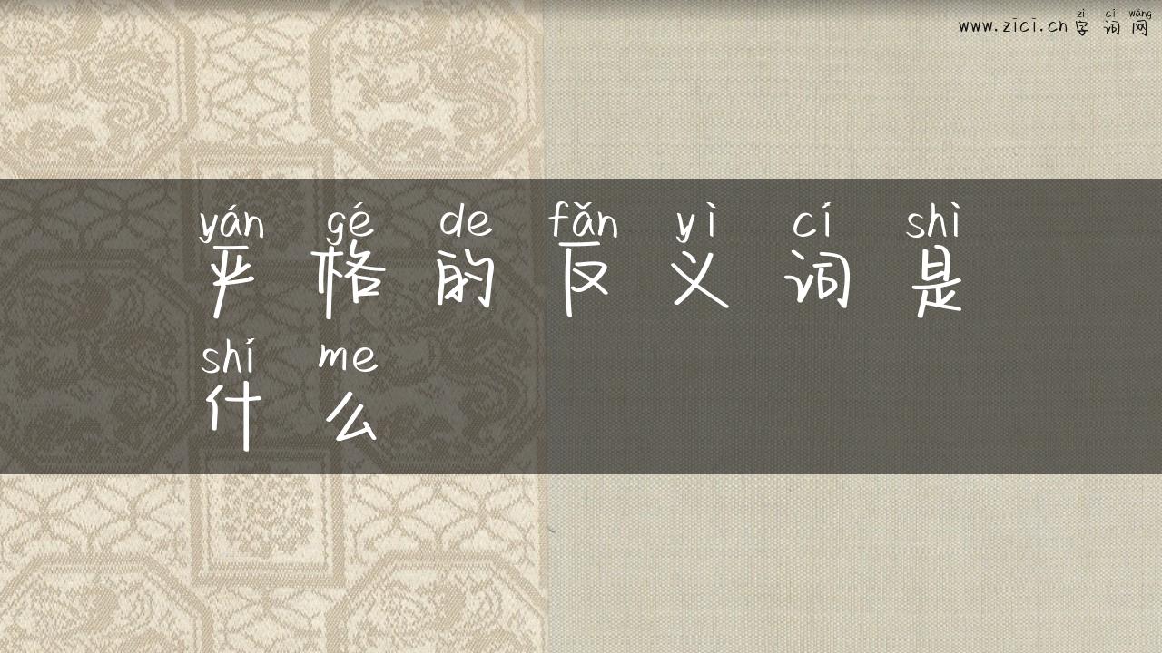 严格的反义词是什么