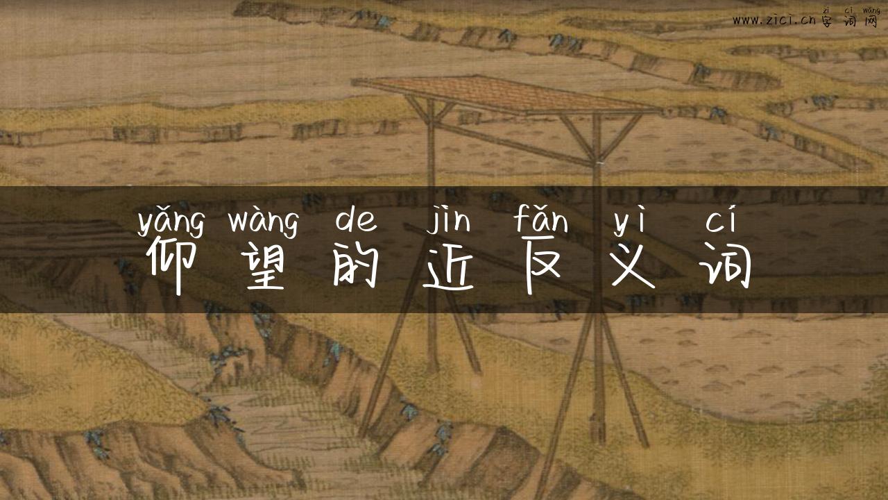 仰望的近反义词