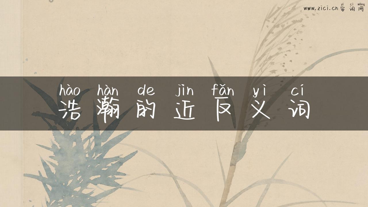 浩瀚的近反义词