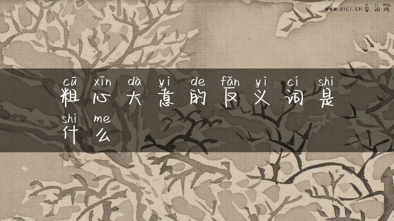 粗心大意的反义词是什么