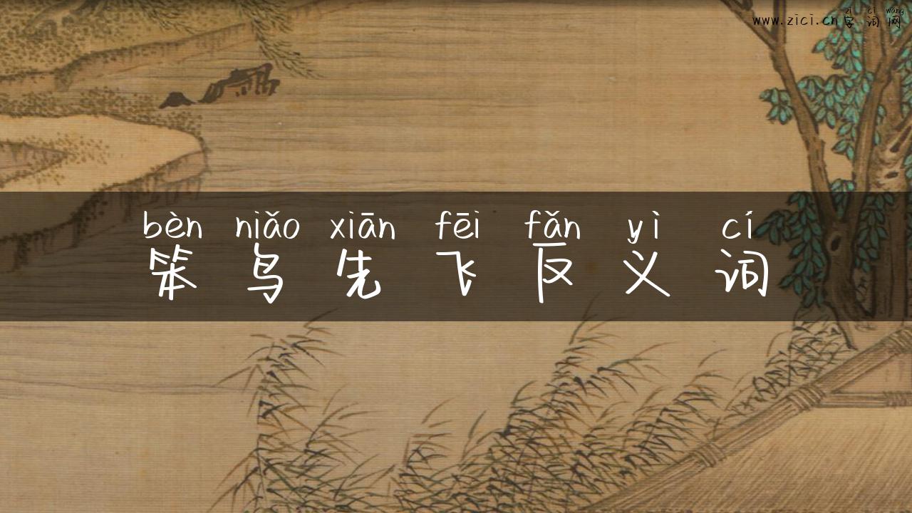 笨鸟先飞反义词