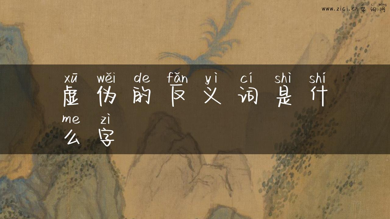 虚伪的反义词是什么字