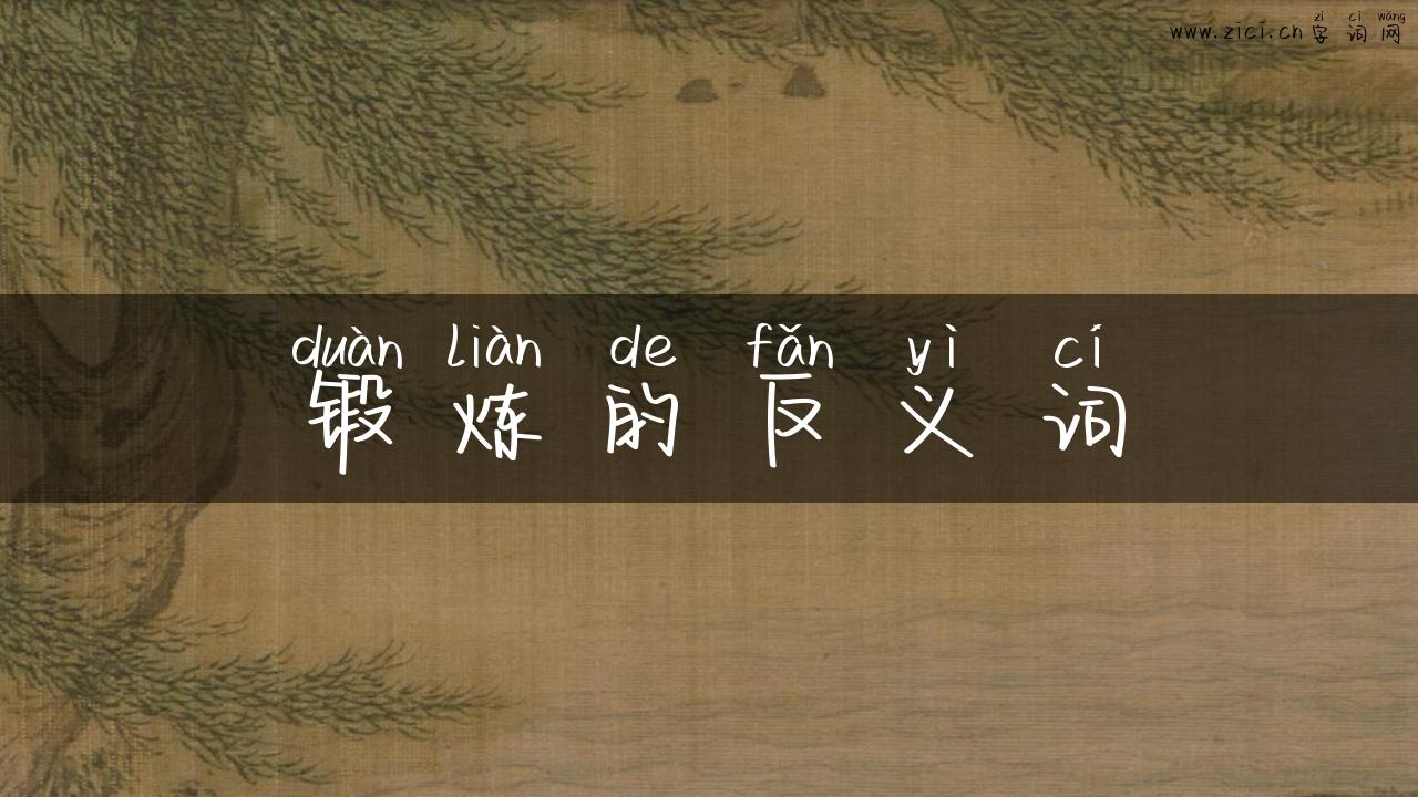 锻炼的反义词