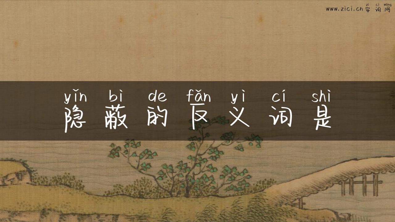 隐蔽的反义词是