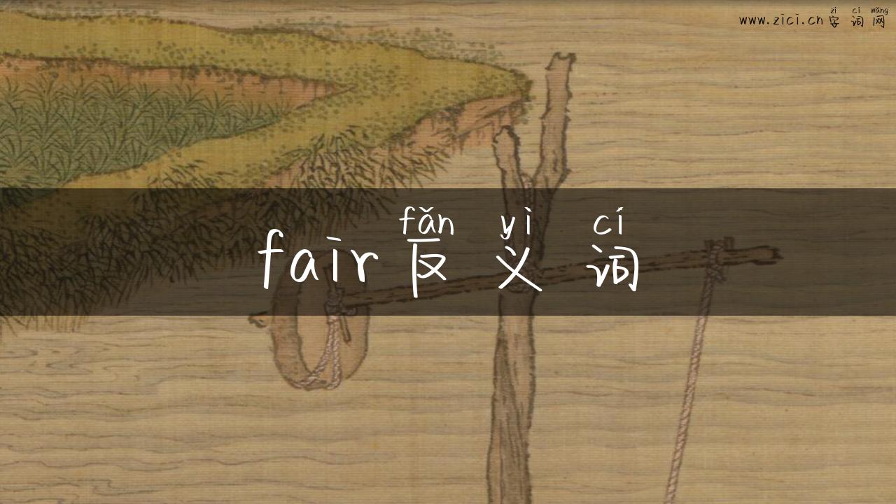 fair反义词