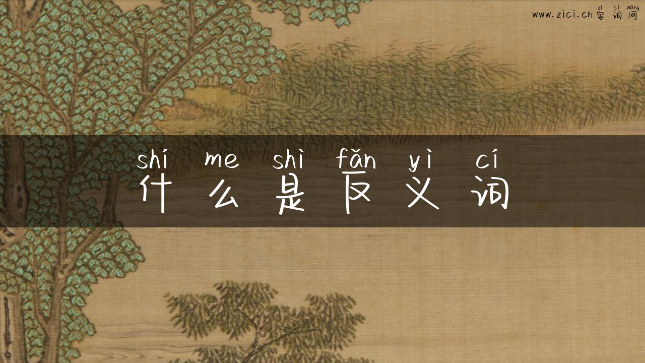 什么是反义词