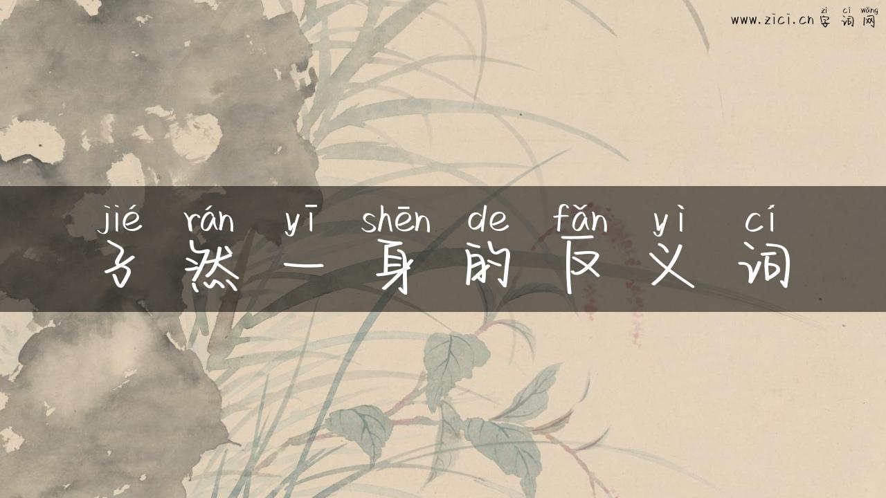 孑然一身的反义词