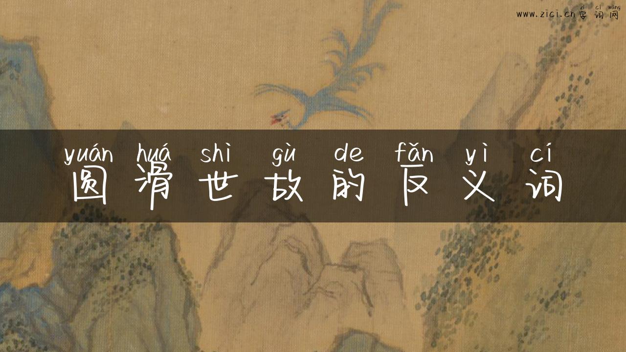 圆滑世故的反义词