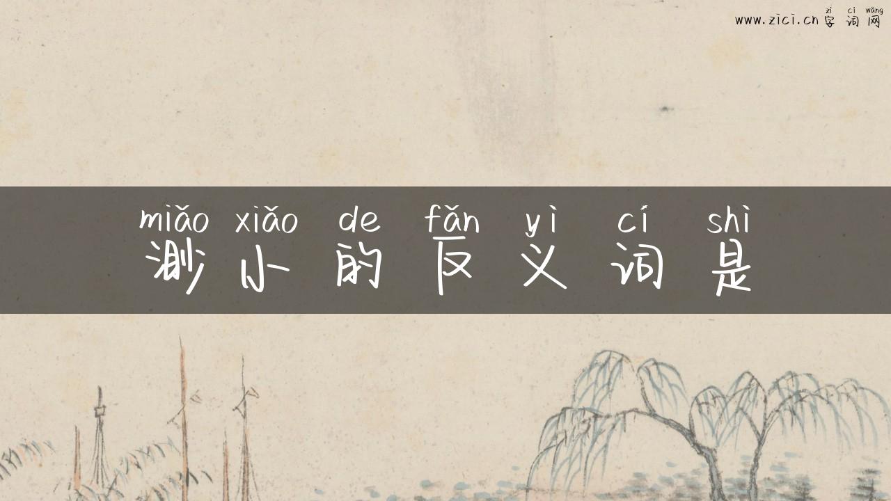 渺小的反义词是