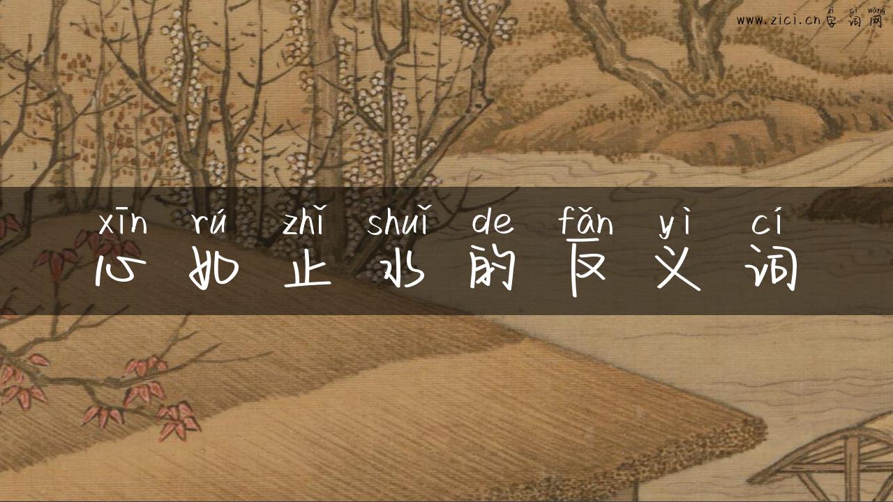 心如止水的反义词