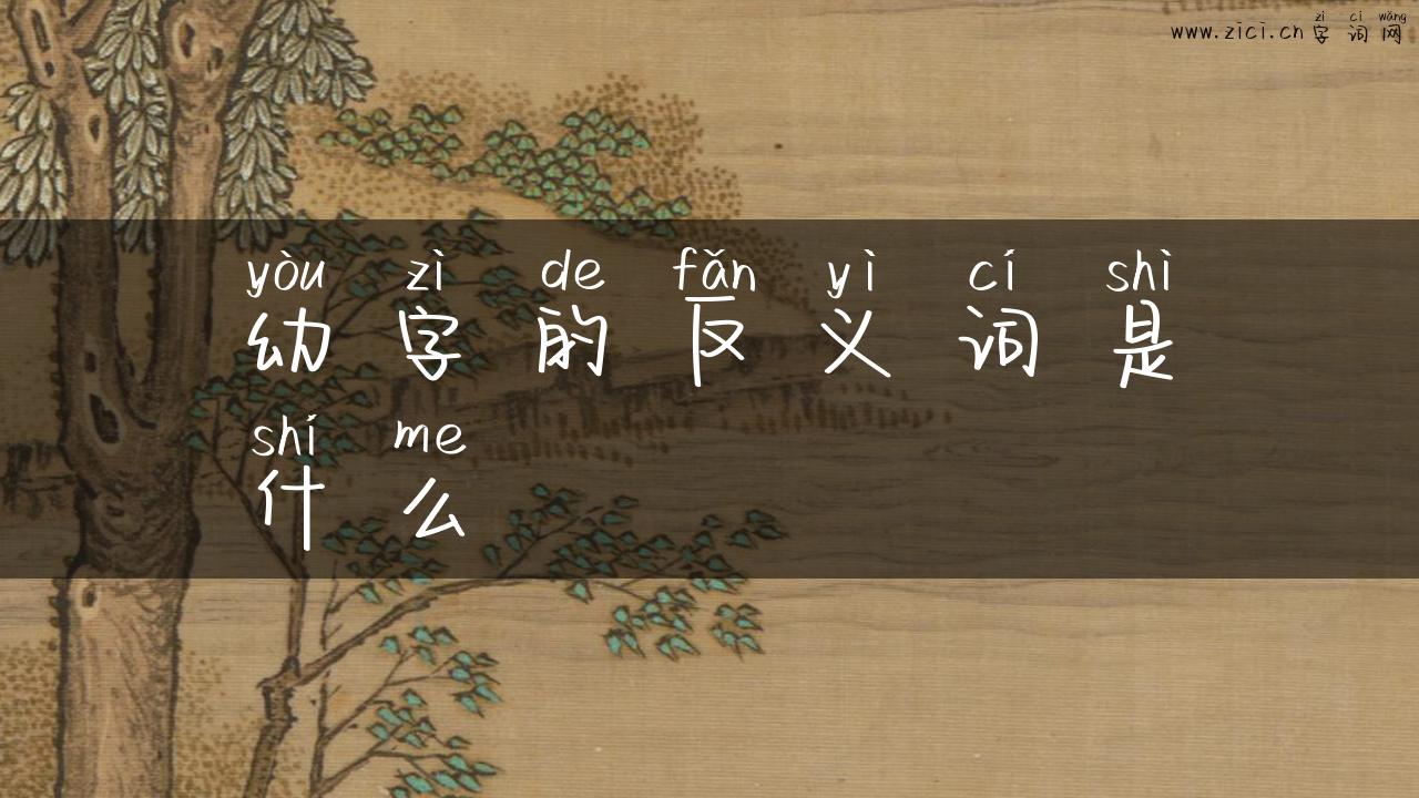 幼字的反义词是什么