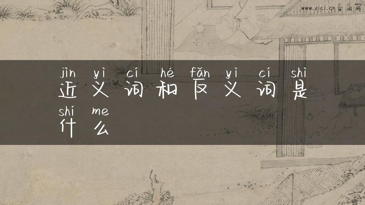 近义词和反义词是什么