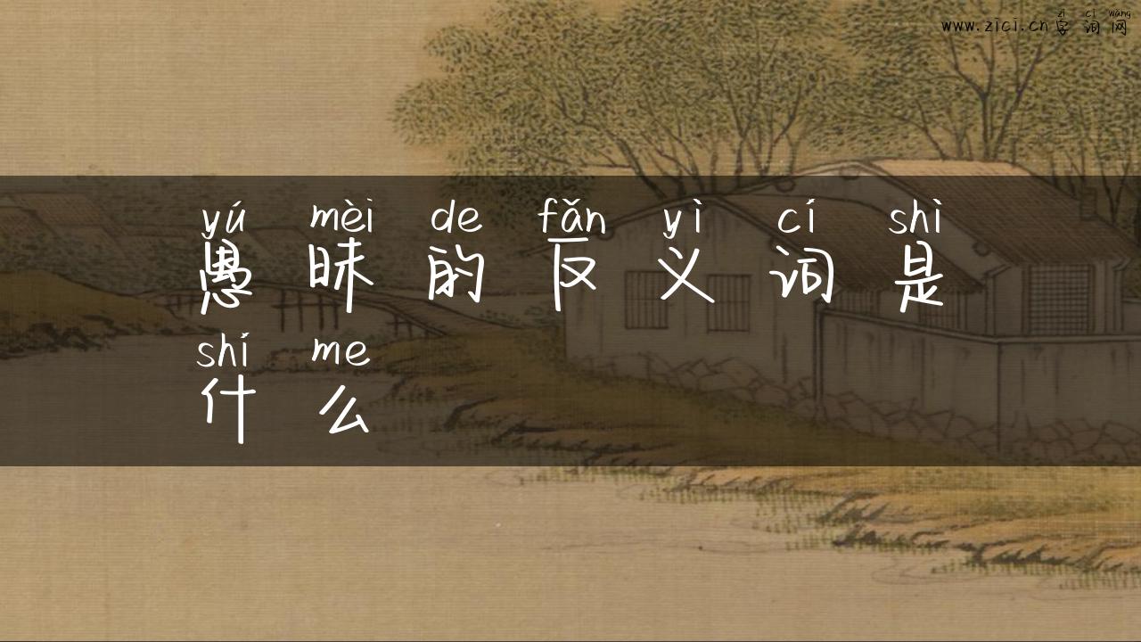 愚昧的反义词是什么