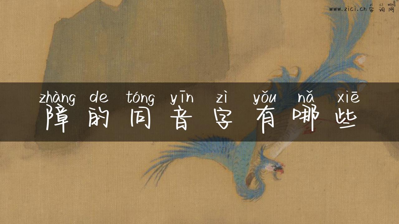 障的同音字有哪些