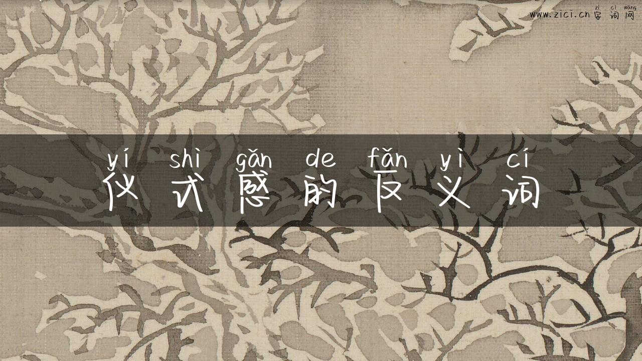 仪式感的反义词