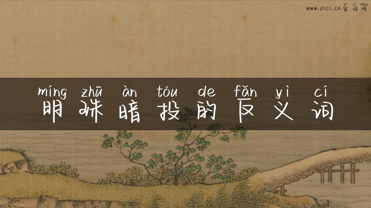 明珠暗投的反义词