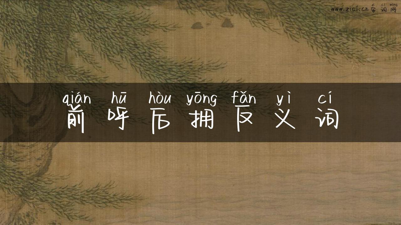 前呼后拥反义词