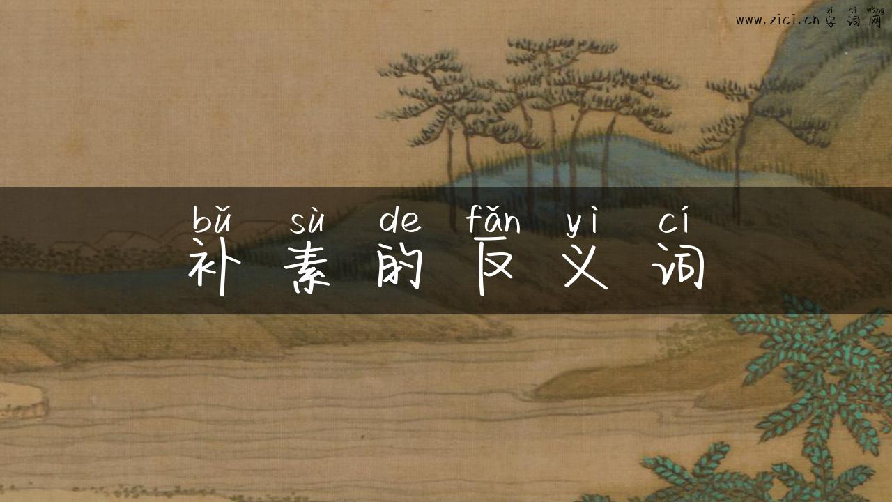 补素的反义词