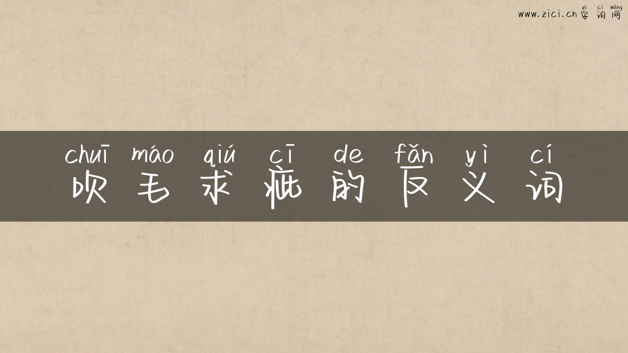 吹毛求疵的反义词
