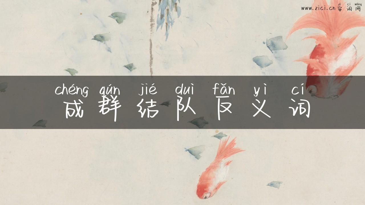 成群结队反义词