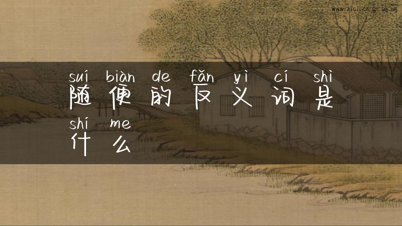 随便的反义词是什么