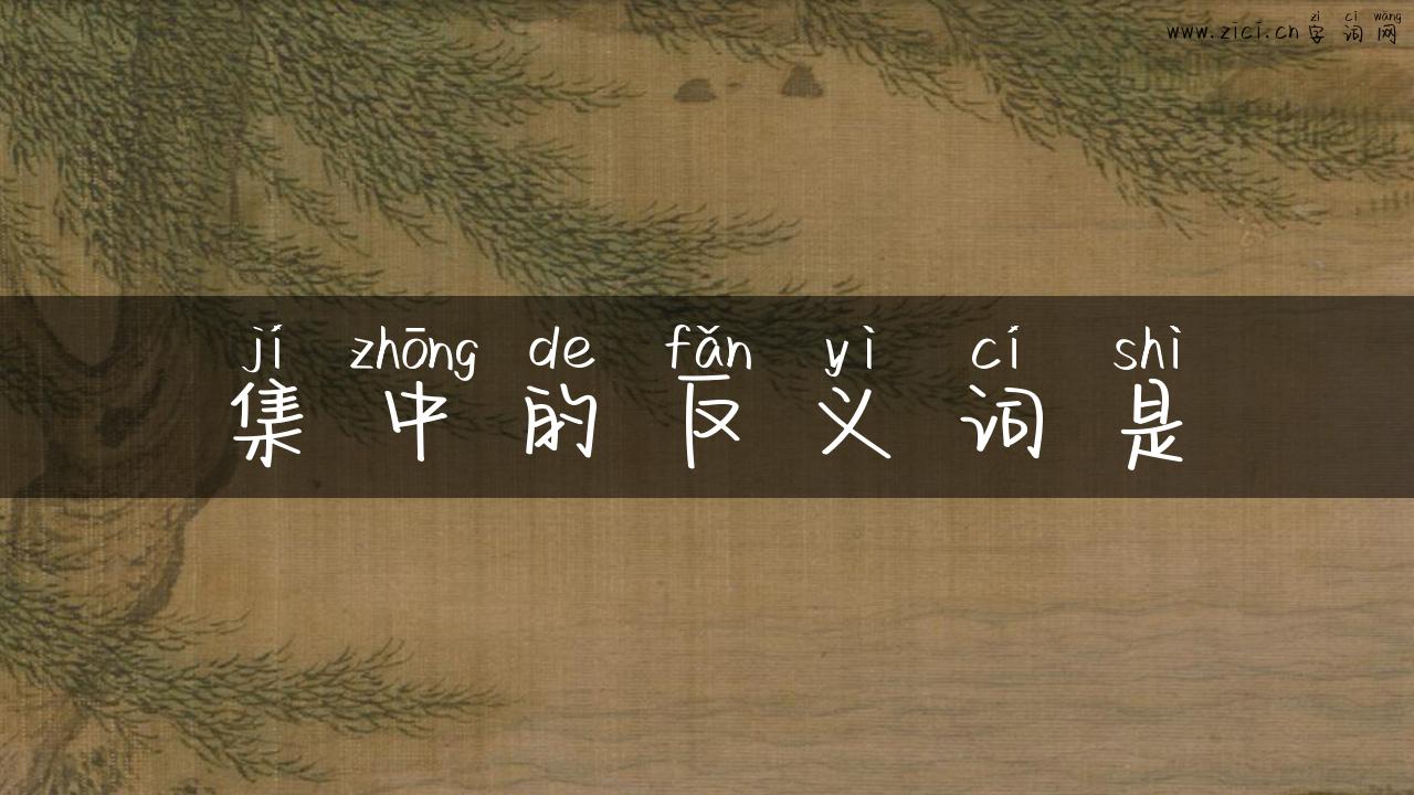 集中的反义词是