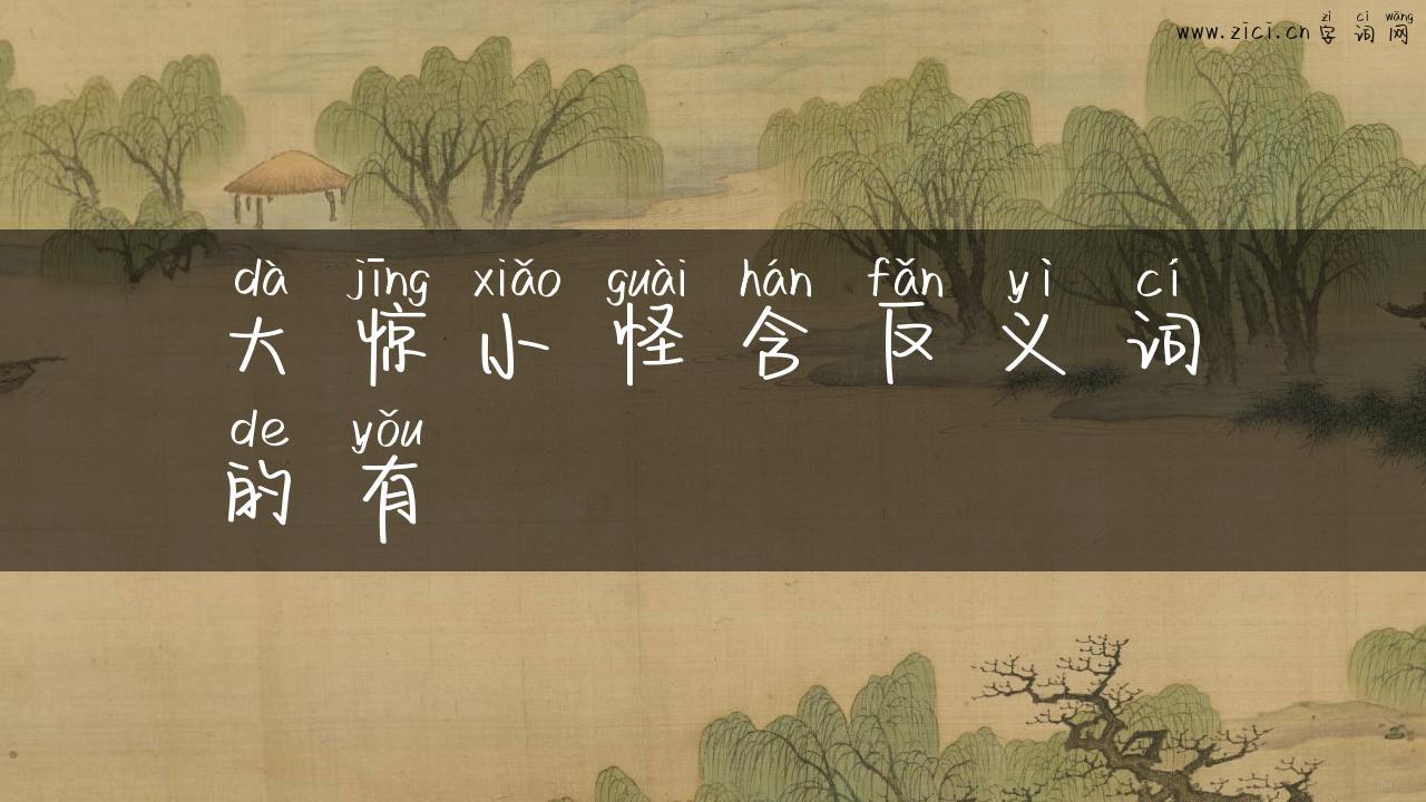 大惊小怪含反义词的有