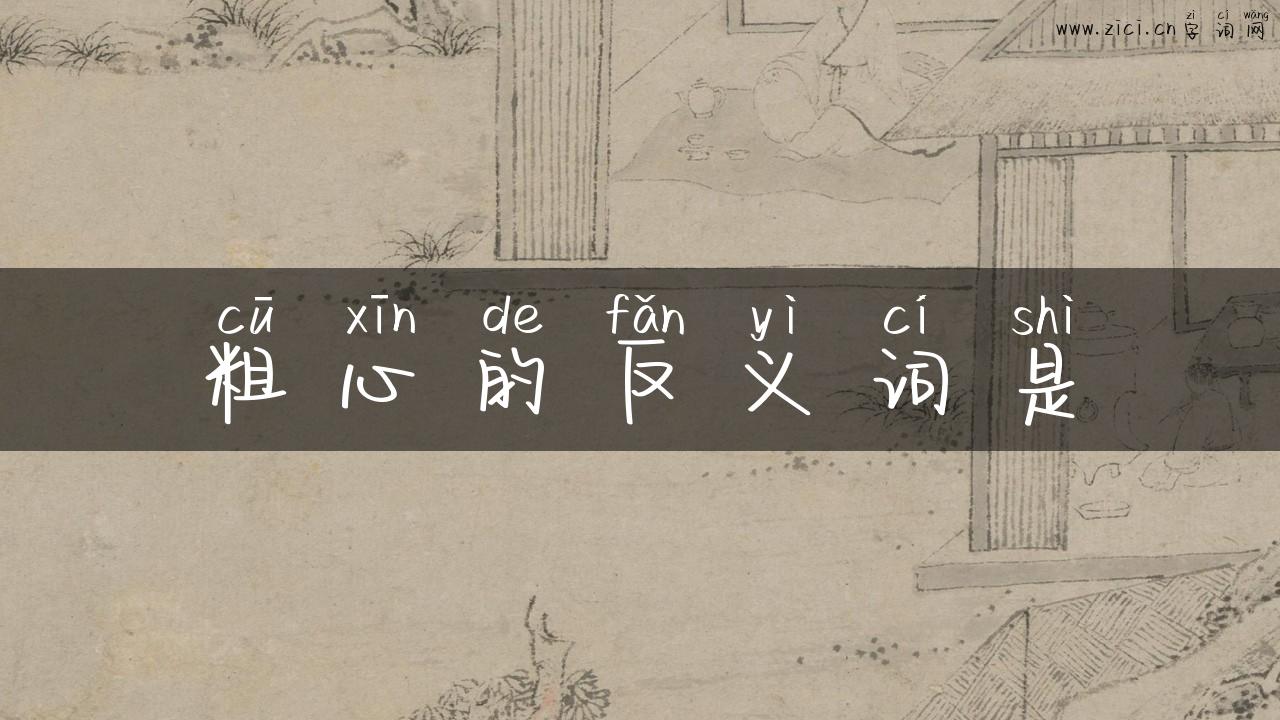 粗心的反义词是