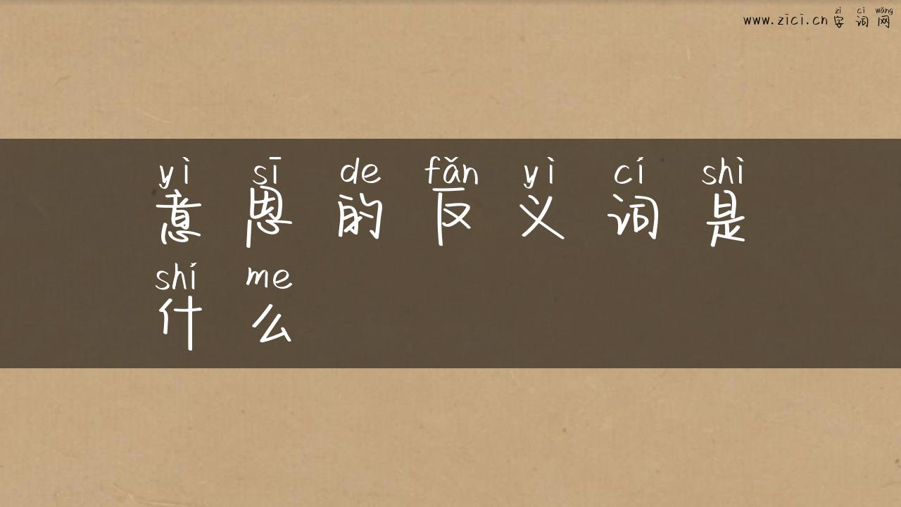 意思的反义词是什么