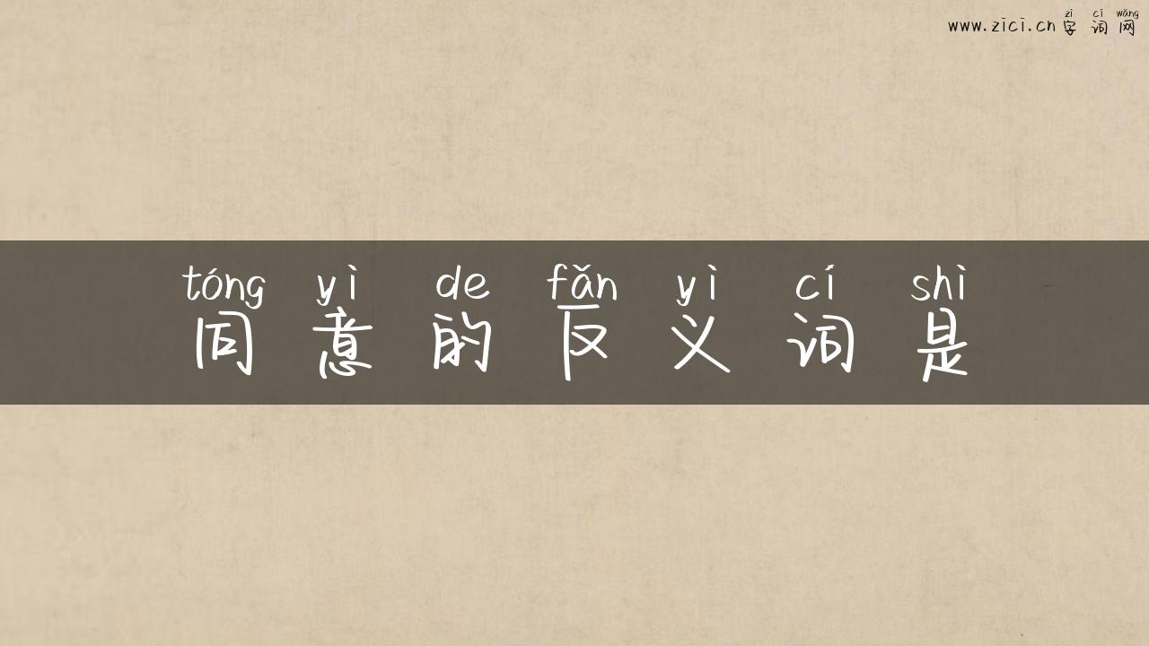 同意的反义词是