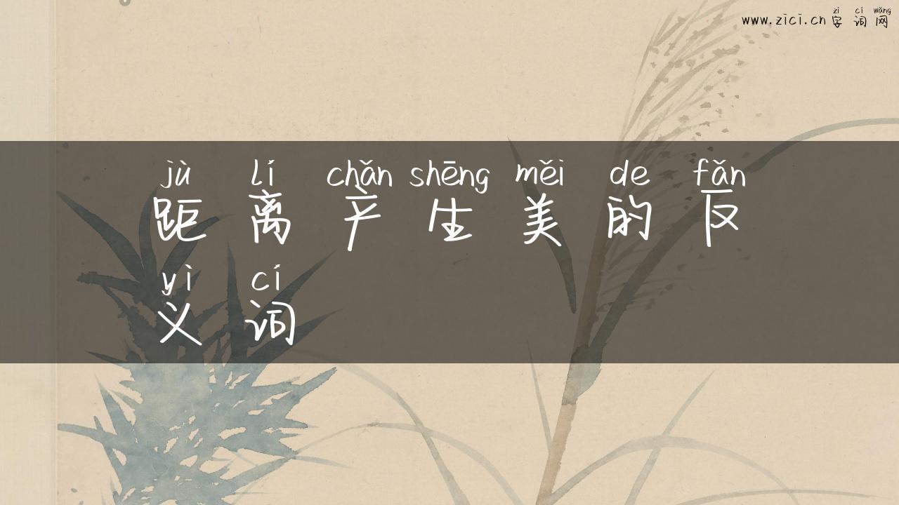 距离产生美的反义词