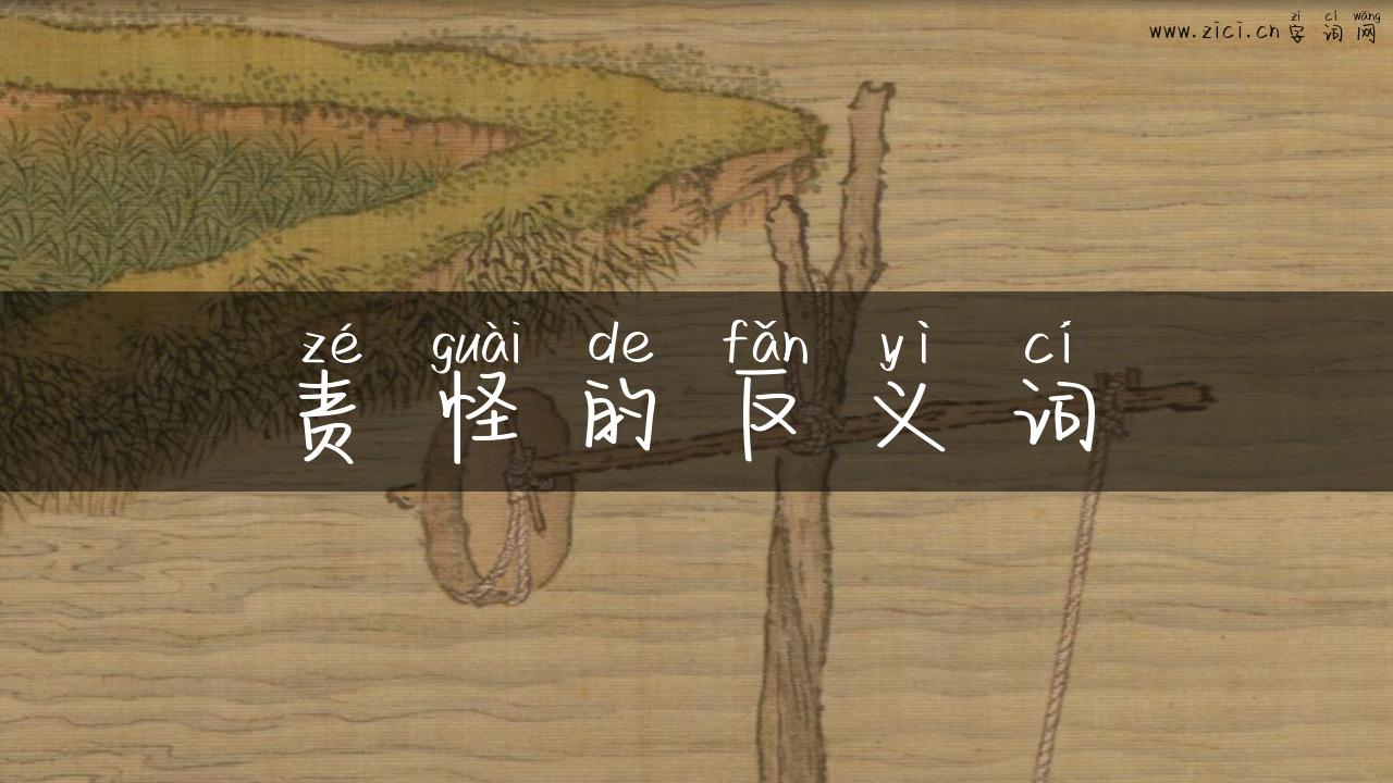 责怪的反义词