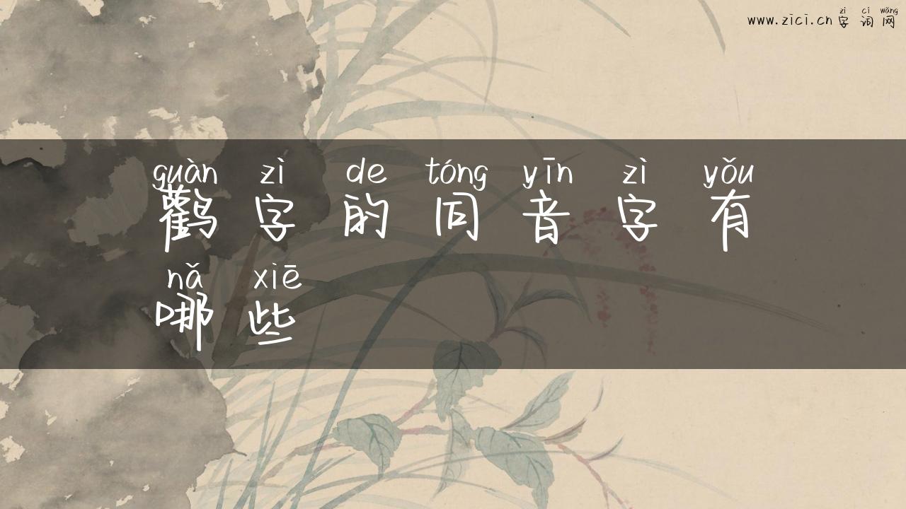 鹳字的同音字有哪些