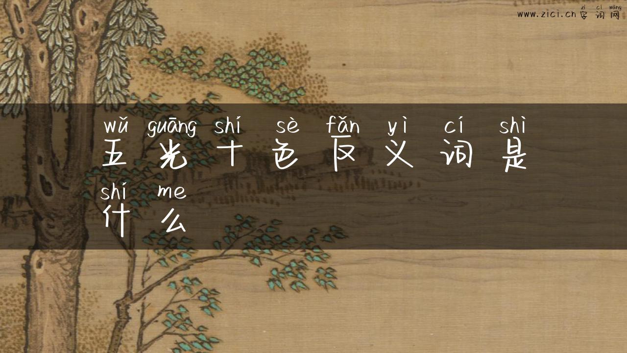 五光十色反义词是什么